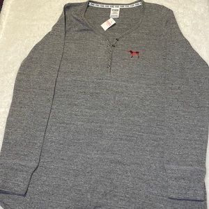 PINK Victoria Secret Long Sleeve Henley Top